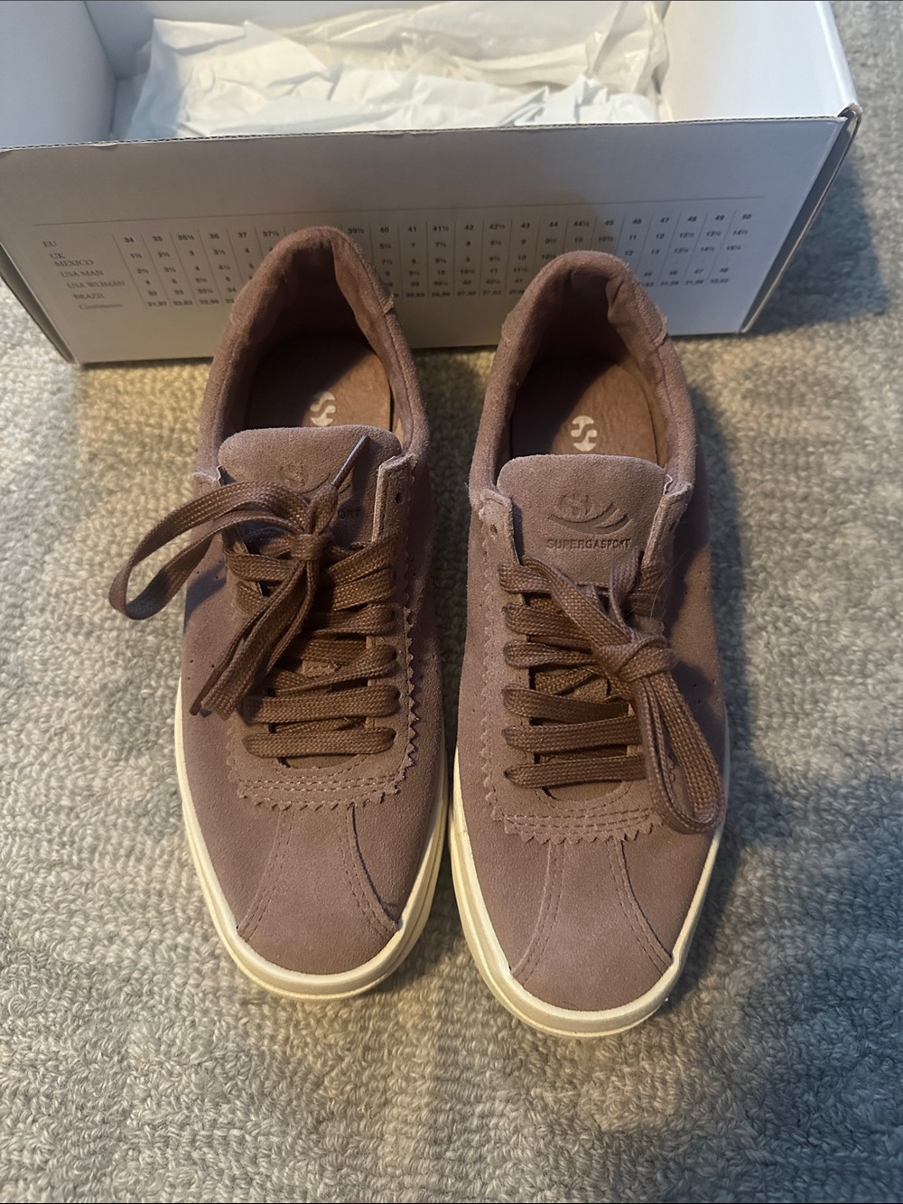 Superga Purple Suede Platform Sneakers | Women’s 6